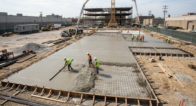 Commercial Slab Construction in West Des Moines, IA